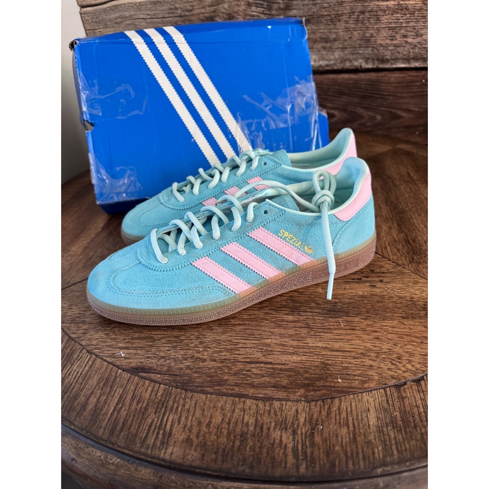 Adidas Handball Spezial J Pulse Aqua pink Suede Sneakers KJ3775 men junior 7